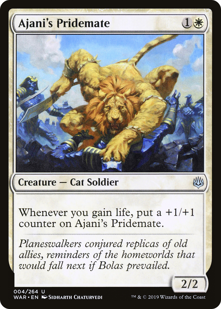 Ajani's Pridemate (WAR-004) - War of the Spark Foil