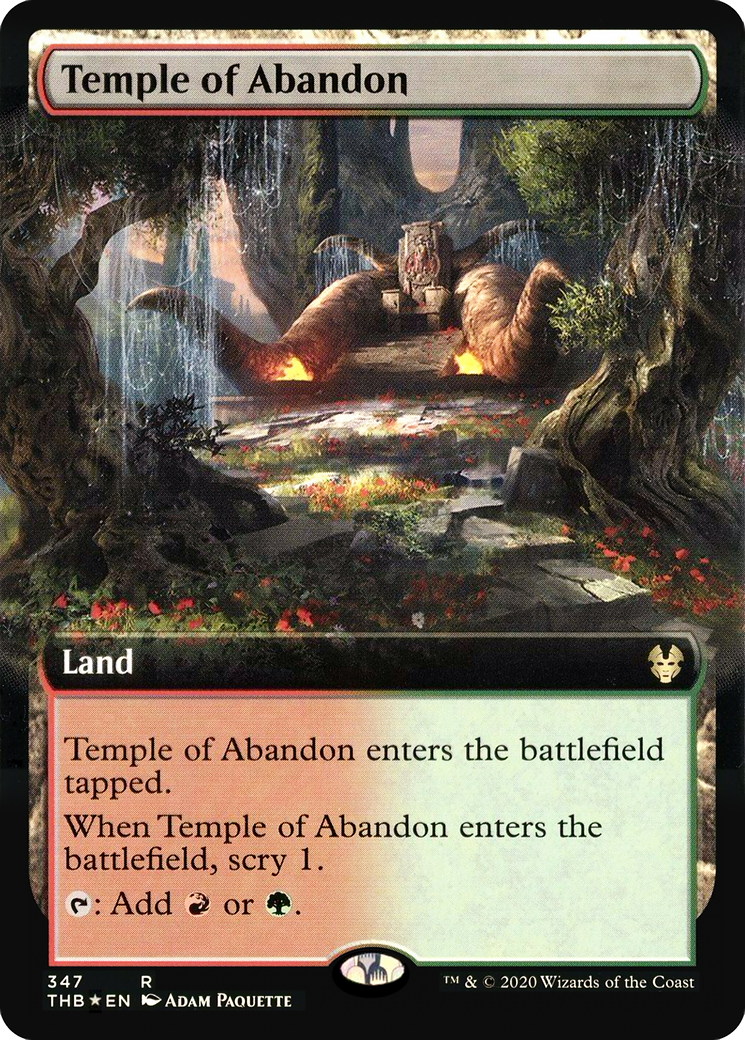 Temple of Abandon (Extended Art) (THB-347★) - Theros Beyond Death: (Extended Art) Foil