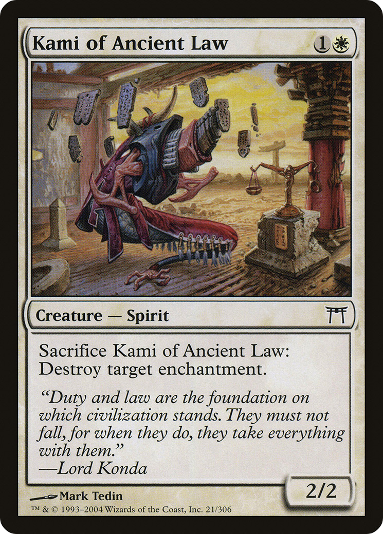 Kami of Ancient Law (CHK-021) - Champions of Kamigawa
