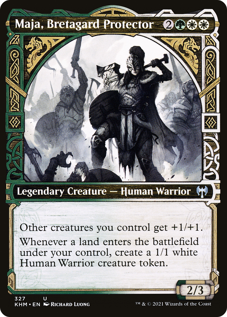 Maja, Bretagard Protector (Showcase) (KHM-327) - Kaldheim: (Showcase) Foil