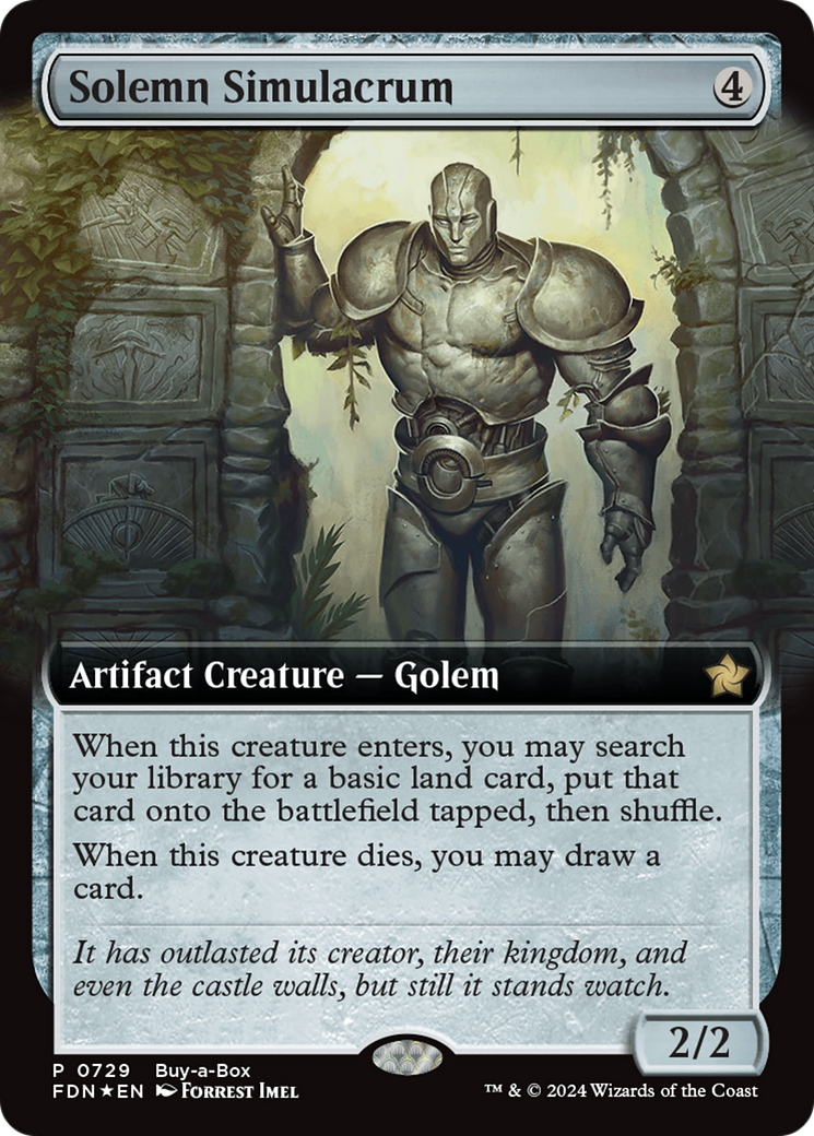Solemn Simulacrum (FDN-729) - Foundations: (Extended Art) Foil