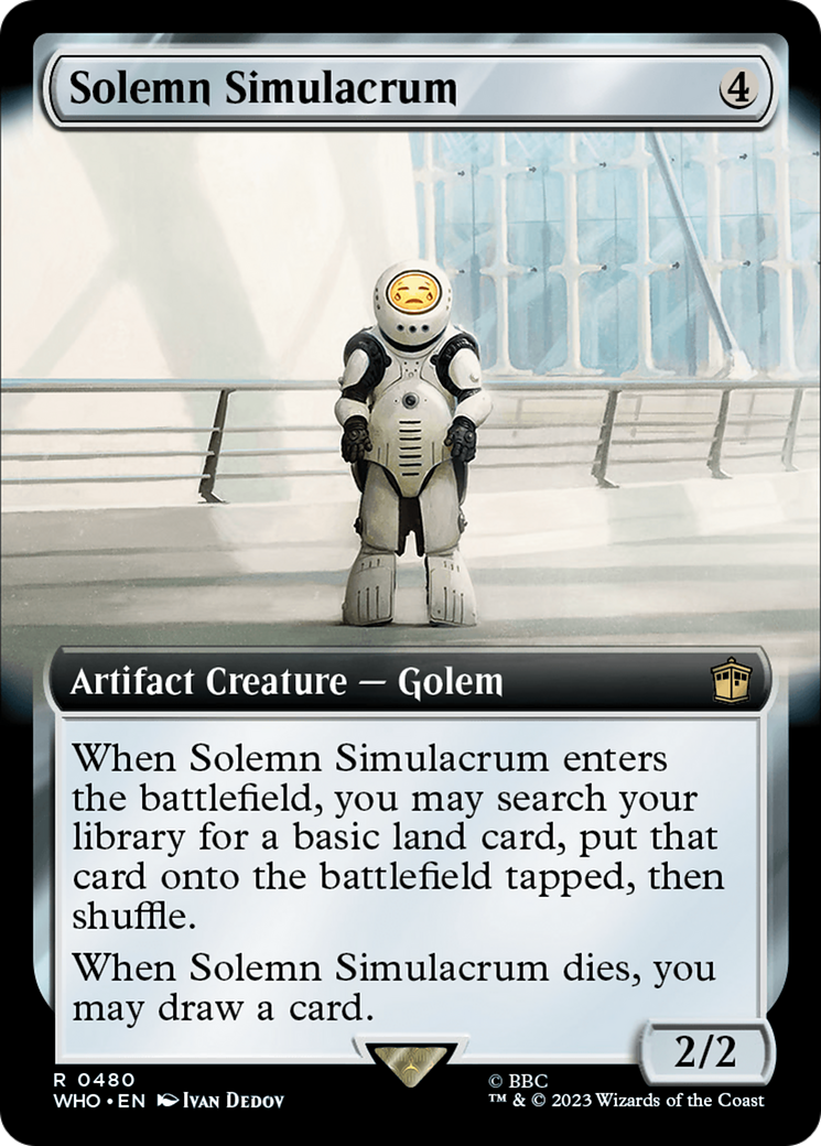 Solemn Simulacrum (Extended Art) (WHO-480) - Doctor Who: (Extended Art) Foil