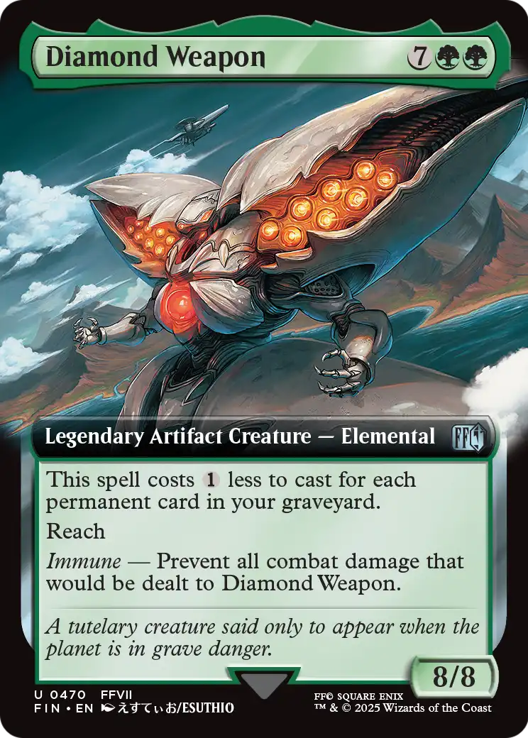 Diamond Weapon (Extended Art) (FIN-470) - FINAL FANTASY: (Extended Art) Foil