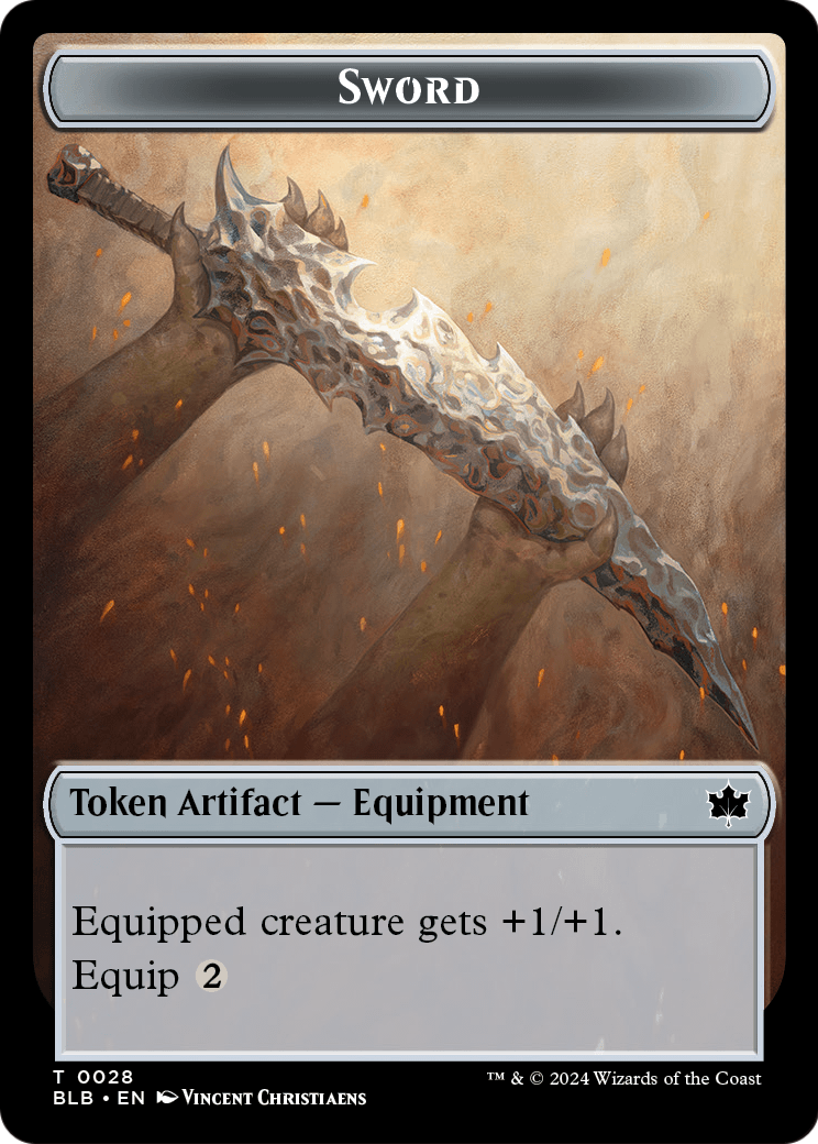 Sword Token (BLB-028) - Bloomburrow Tokens