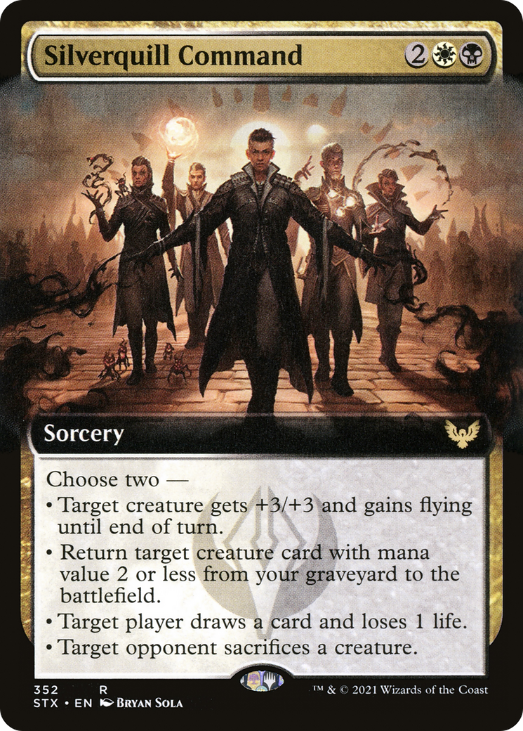 Silverquill Command (Extended Art) (STX-352) - Strixhaven: School of Mages: (Extended Art)