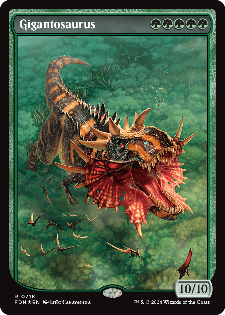 Gigantosaurus (Full Art) (FDN-718) - Foundations: (Full Art, textless) Foil