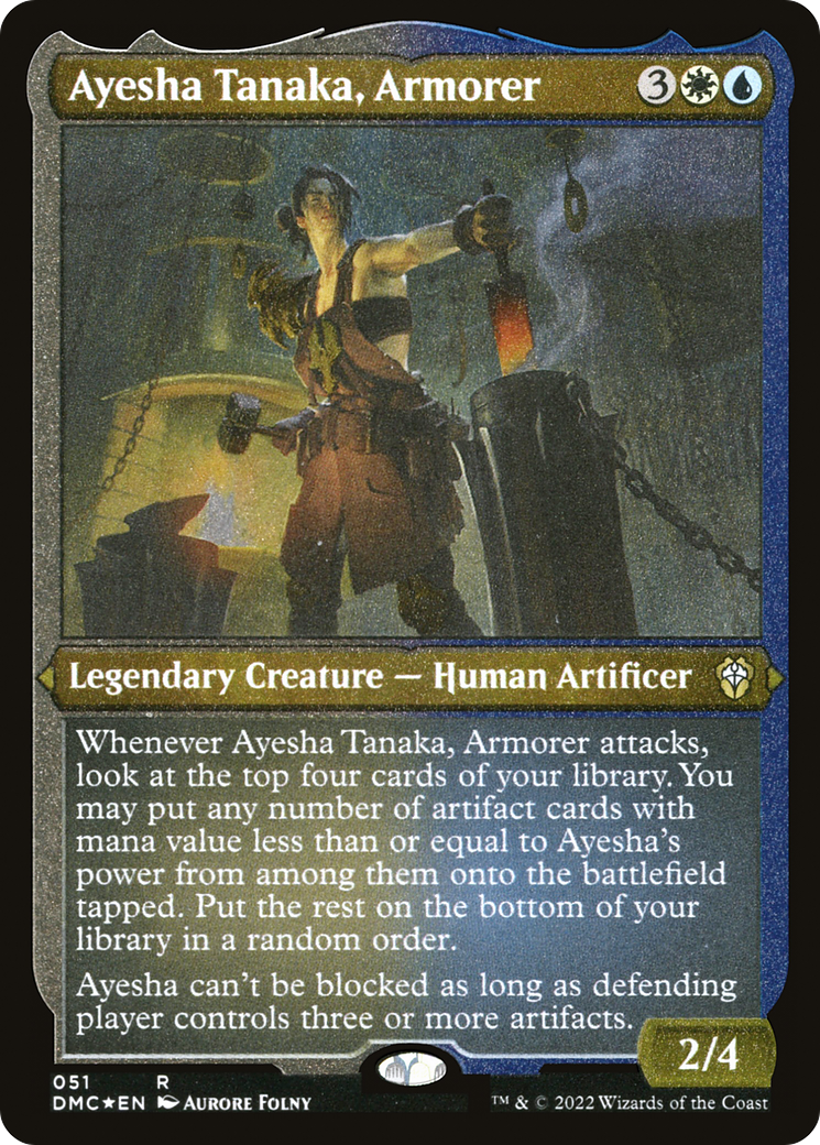 Ayesha Tanaka, Armorer (Foil Etched) (DMC-051) - Dominaria United Commander Foil