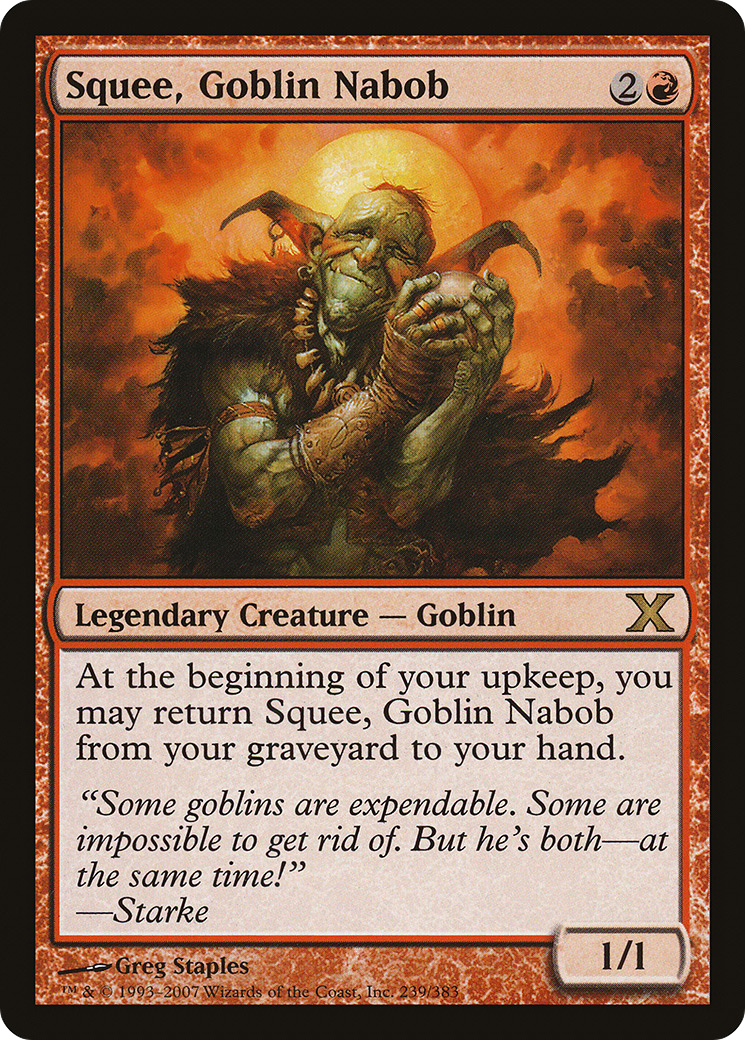Squee, Goblin Nabob (10E-239) - Tenth Edition Foil