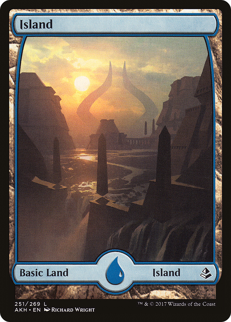 Island (251) - Full Art (AKH-251) - Amonkhet Foil
