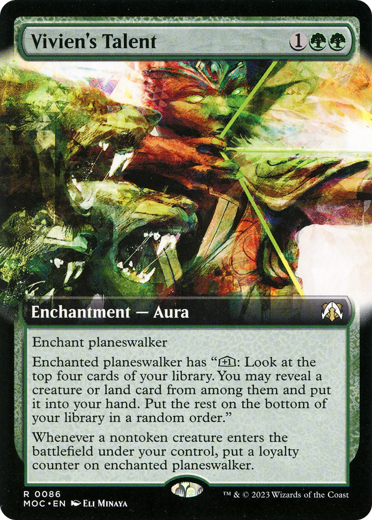 Vivien's Talent (Extended Art) (MOC-086) - March of the Machine Commander: (Extended Art) Foil