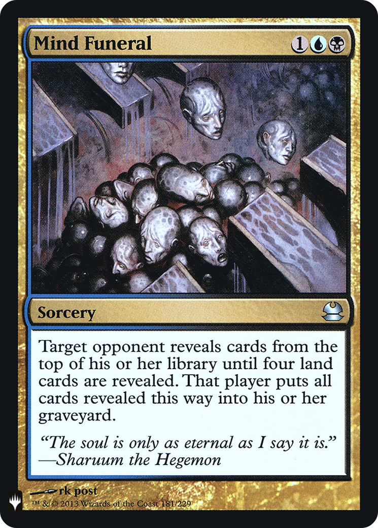 Mind Funeral (LIST-181) - The List Foil