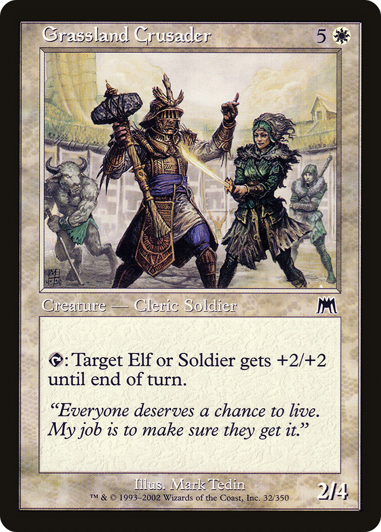 Grassland Crusader (ONS-032) - Onslaught Foil