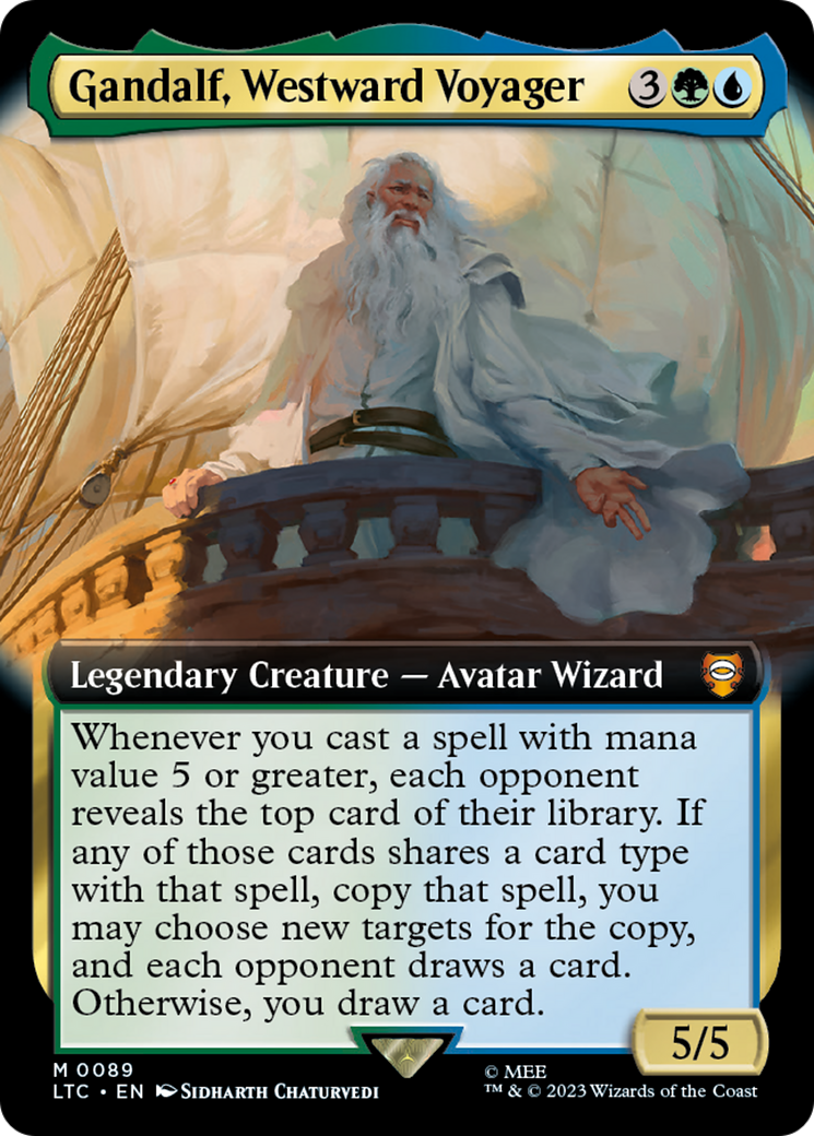 Gandalf, Westward Voyager (Extended Art) (LTC-089) - Tales of Middle-earth Commander: (Extended Art) Foil