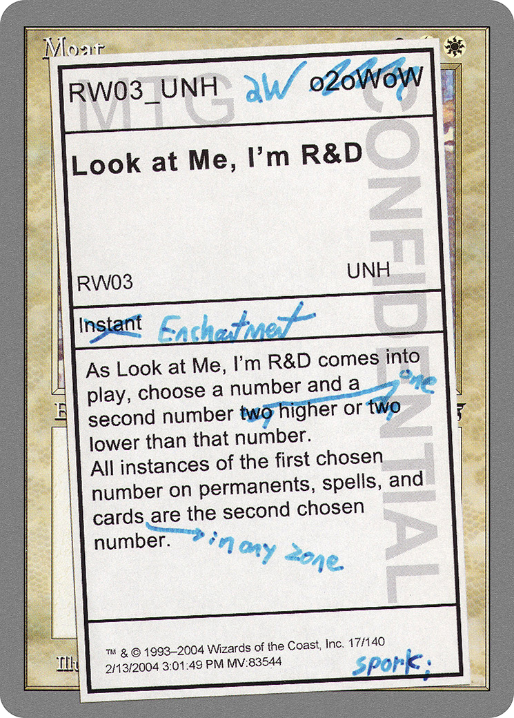 Look at Me, I'm R&D (UNH-017) - Unhinged Foil