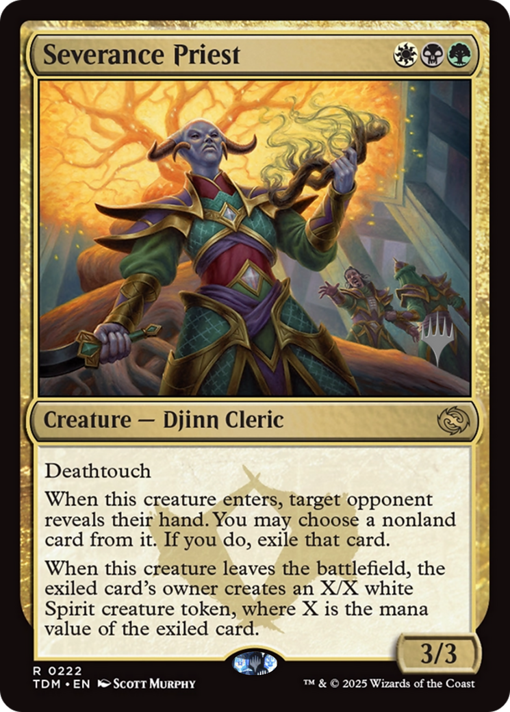 Severance Priest (PPTDM-222) - Promo Pack: Tarkir: Dragonstorm Foil
