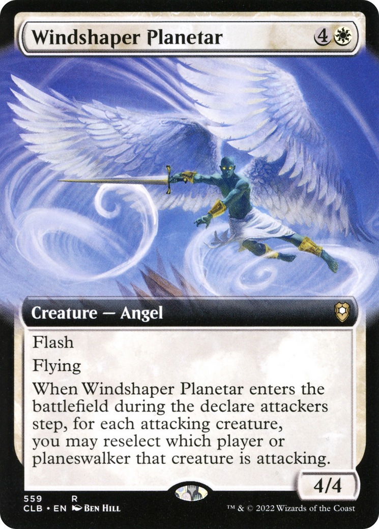 Windshaper Planetar (Extended Art) (CLB-559) - Commander Legends: Battle for Baldur's Gate: (Extended Art) Foil