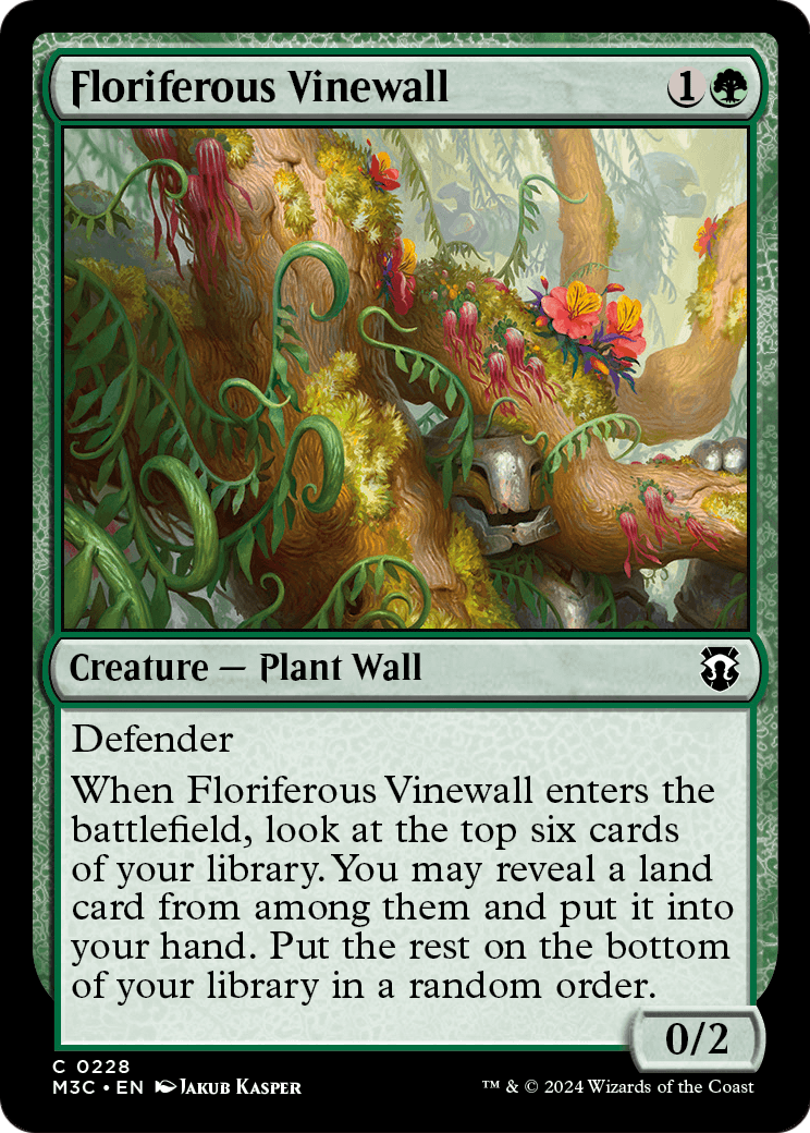 Floriferous Vinewall (M3C-228) - Modern Horizons 3 Commander