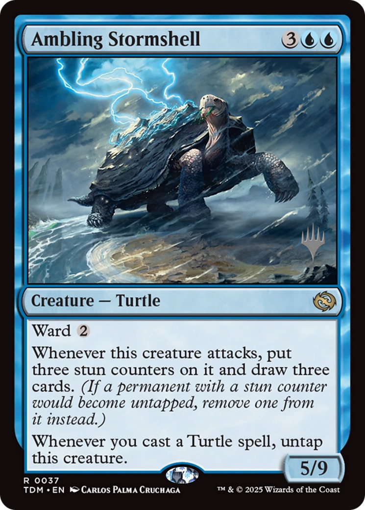 Ambling Stormshell (PPTDM-037) - Promo Pack: Tarkir: Dragonstorm Foil