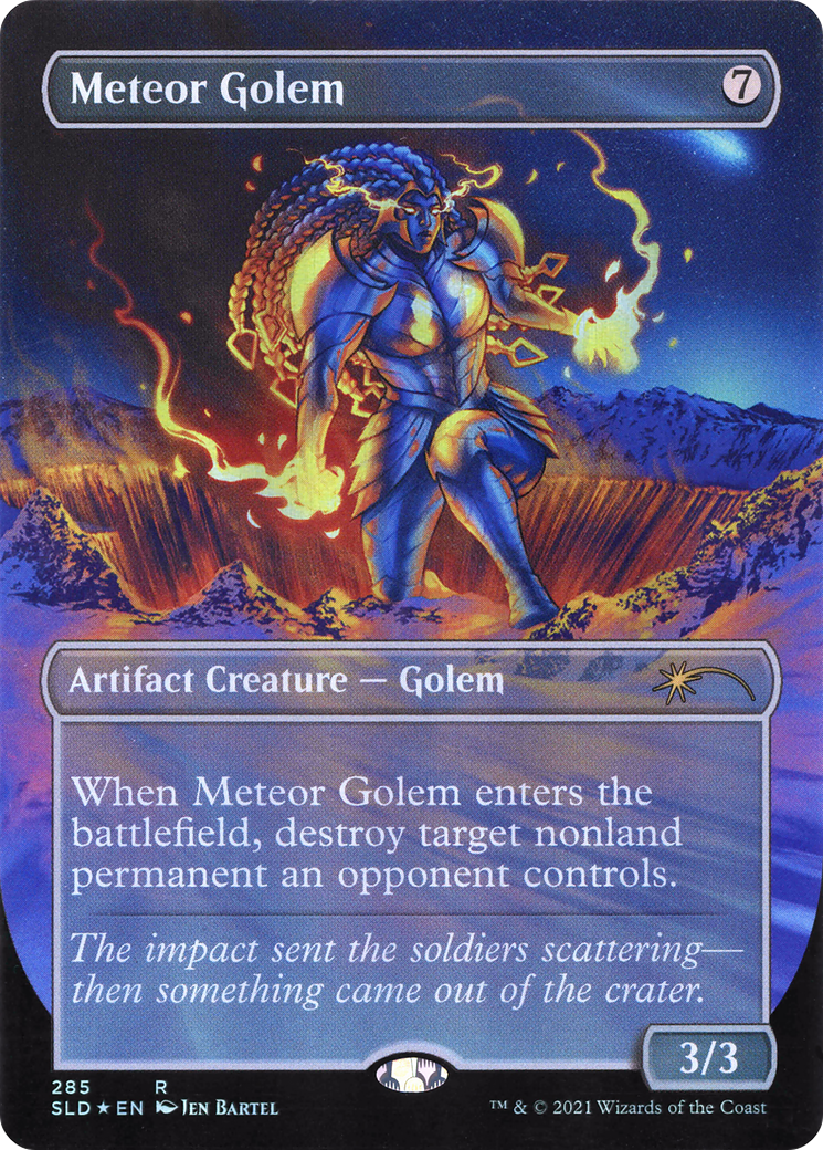 Meteor Golem (SLD-285) - Secret Lair Drop (Borderless) Foil