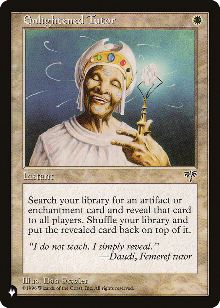 Enlightened Tutor (LIST-) - The List