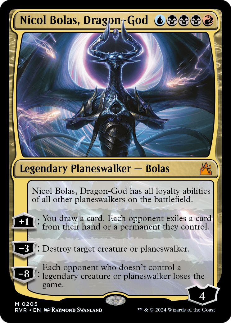 Nicol Bolas, Dragon-God (RVR-205) - Ravnica Remastered Foil