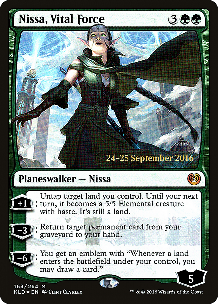 Nissa, Vital Force (PRE-163) - Kaladesh Promos Foil