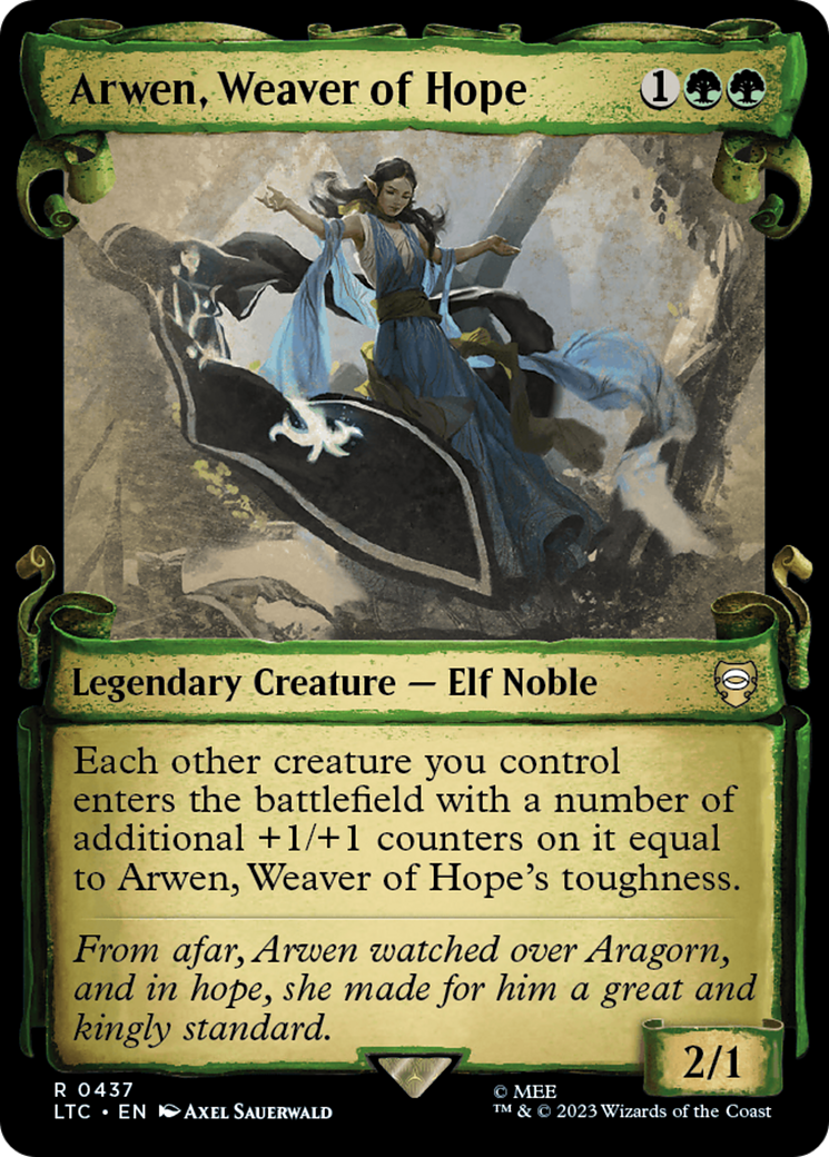 Arwen, Weaver of Hope (Showcase Scrolls) (LTC-437) - Tales of Middle-earth Commander: (Showcase)