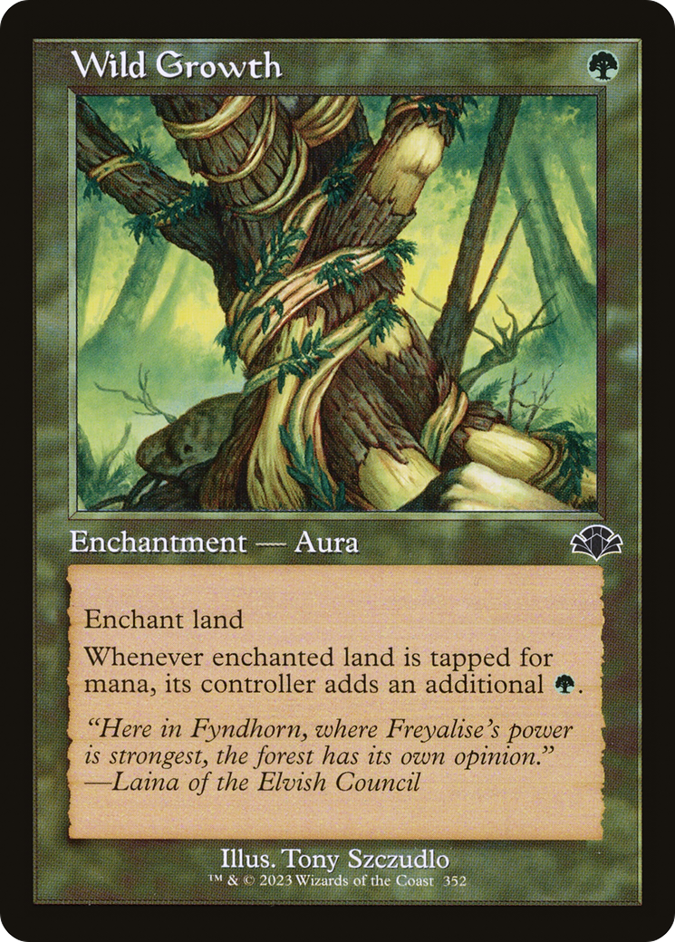 Wild Growth (Retro Frame) (DMR-352) - Dominaria Remastered Foil