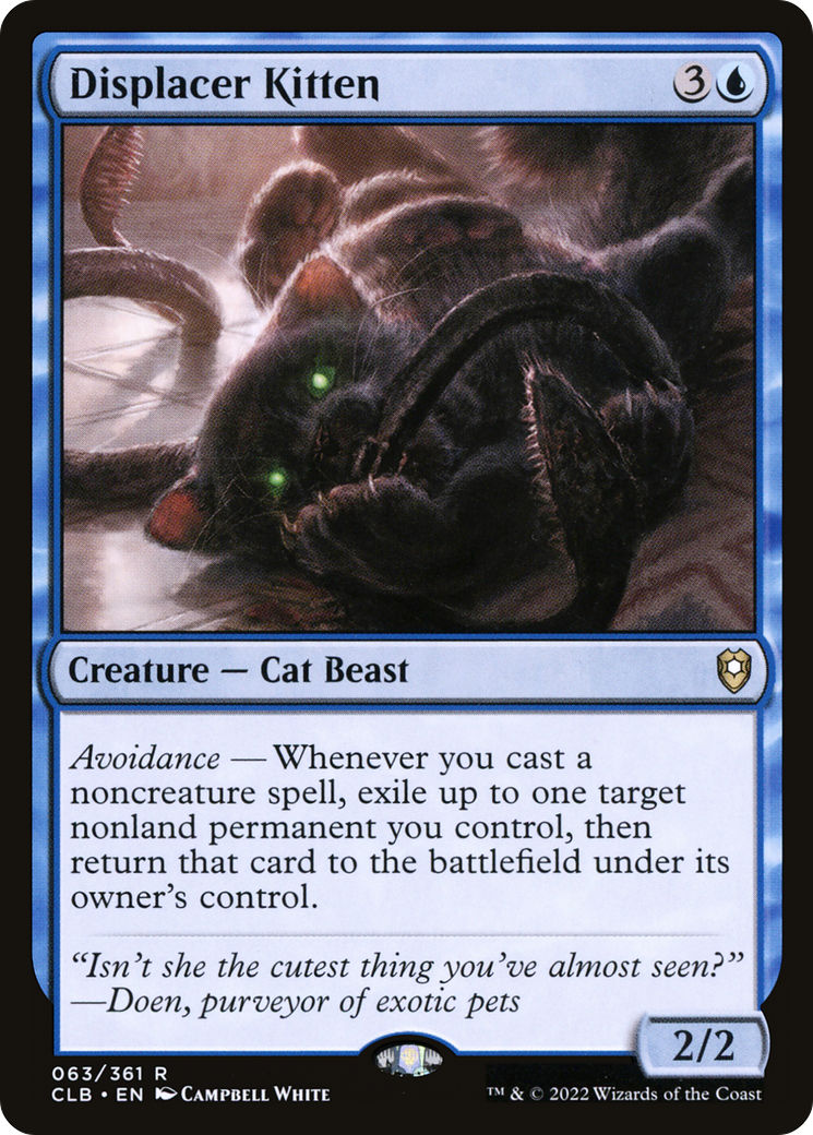 Displacer Kitten (CLB-063) - Commander Legends: Battle for Baldur's Gate Foil