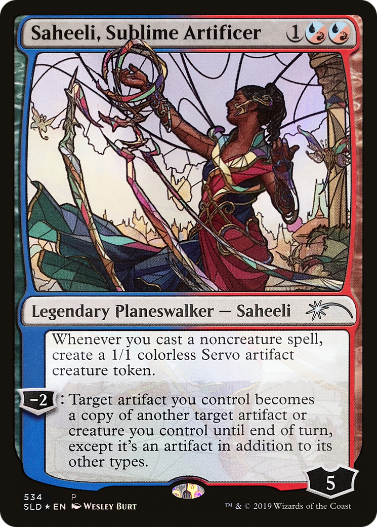 Saheeli, Sublime Artificer (Stained Glass) (SLD-534) - Secret Lair Drop Foil