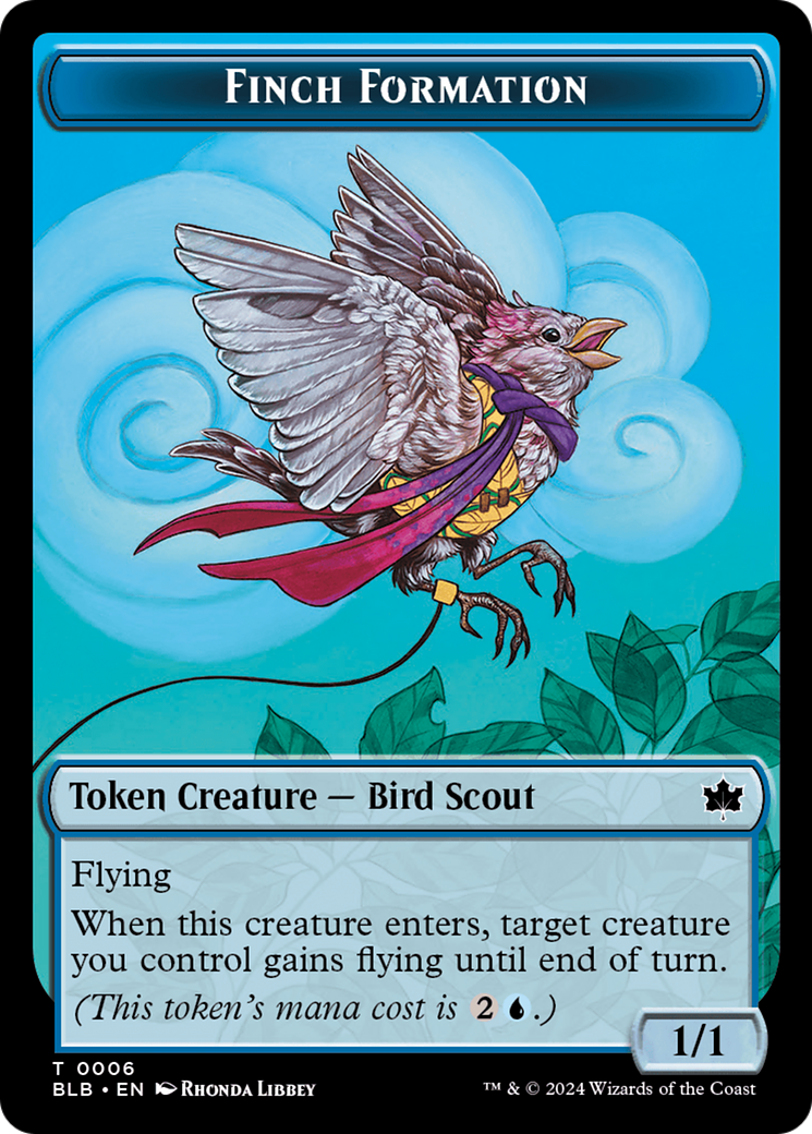 Finch Formation Token (BLB-006) - Bloomburrow Tokens