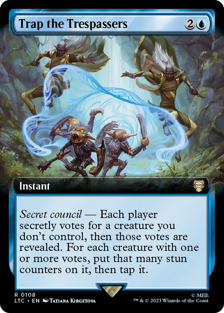 Trap the Trespassers (Extended Art) (LTC-108) - Tales of Middle-earth Commander: (Extended Art) Foil