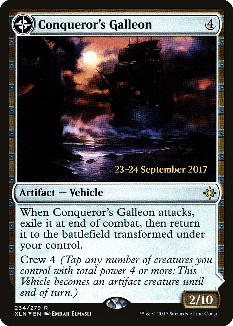 Conqueror's Galleon (PRE-234) - Ixalan Promos: (compasslanddfc) Foil