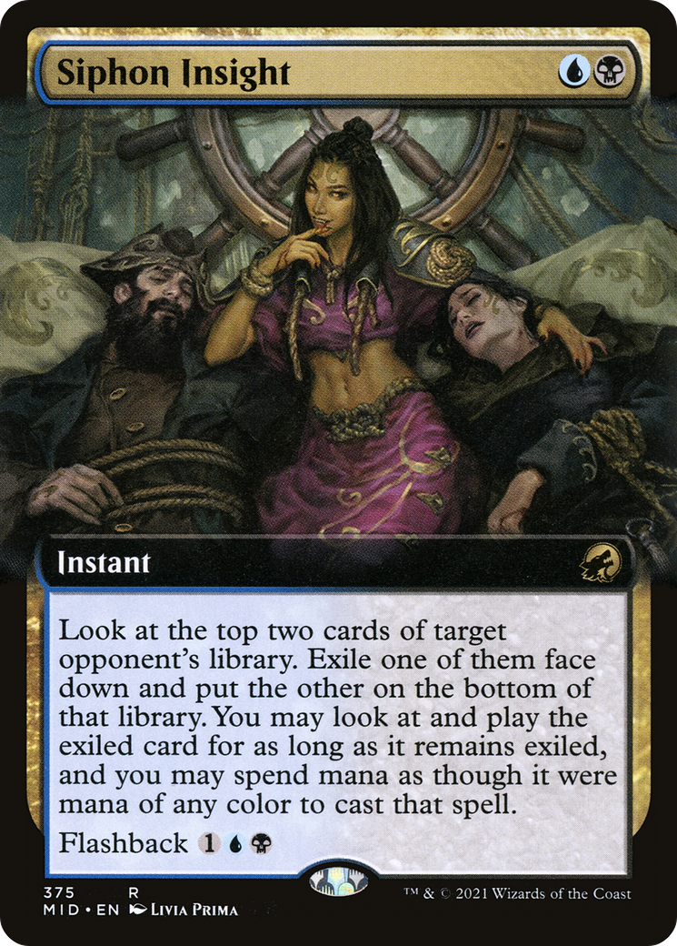 Siphon Insight (Extended Art) (MID-375) - Innistrad: Midnight Hunt: (Extended Art) Foil