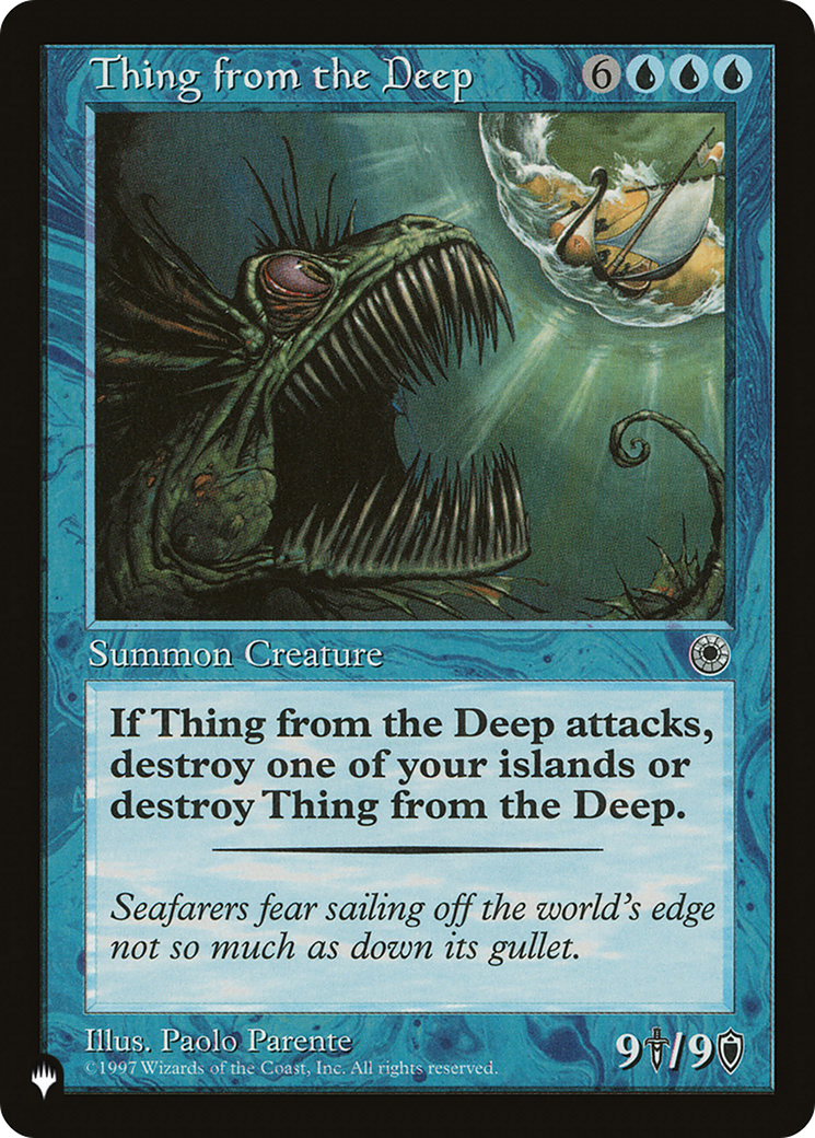 Thing from the Deep (LIST-) - The List