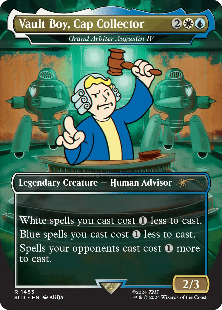 Vault Boy, Cap Collector - Grand Arbiter Augustin IV (SLD-1483) - Secret Lair Drop / Vault Boy, Cap Collector (Borderless)