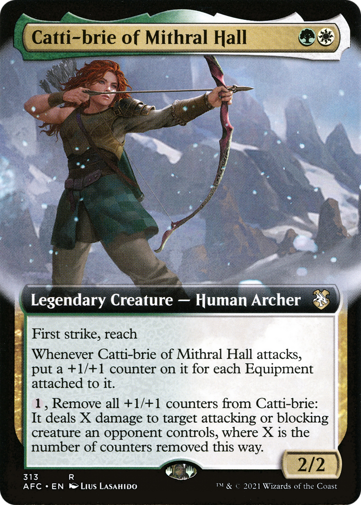 Catti-brie of Mithral Hall (Extended Art) (AFC-313) - Forgotten Realms Commander: (Extended Art)
