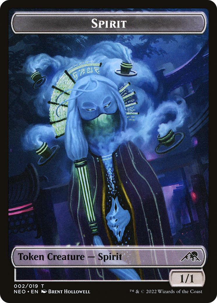 Spirit Token (002) (NEO-002) - Kamigawa: Neon Dynasty Tokens