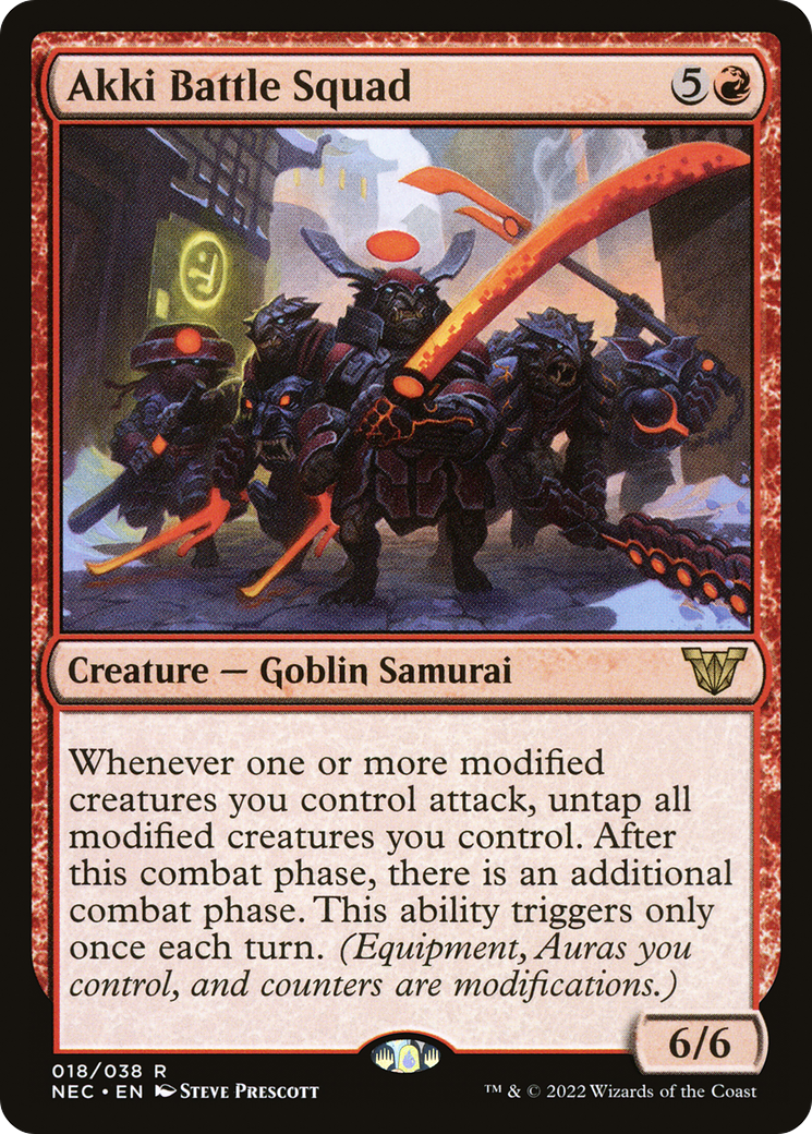 Akki Battle Squad (NEC-018) - Neon Dynasty Commander