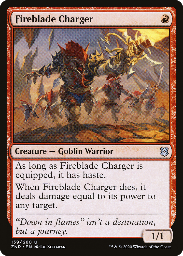 Fireblade Charger (ZNR-139) - Zendikar Rising Foil