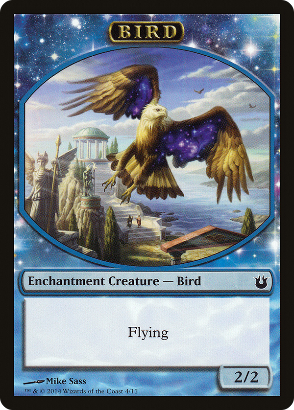 Bird Token (4) (BNG-004) - Born of the Gods Tokens: (enchantment)