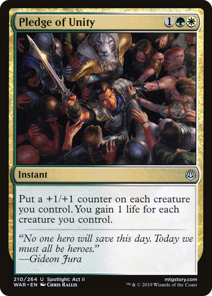 Pledge of Unity (WAR-210) - War of the Spark Foil