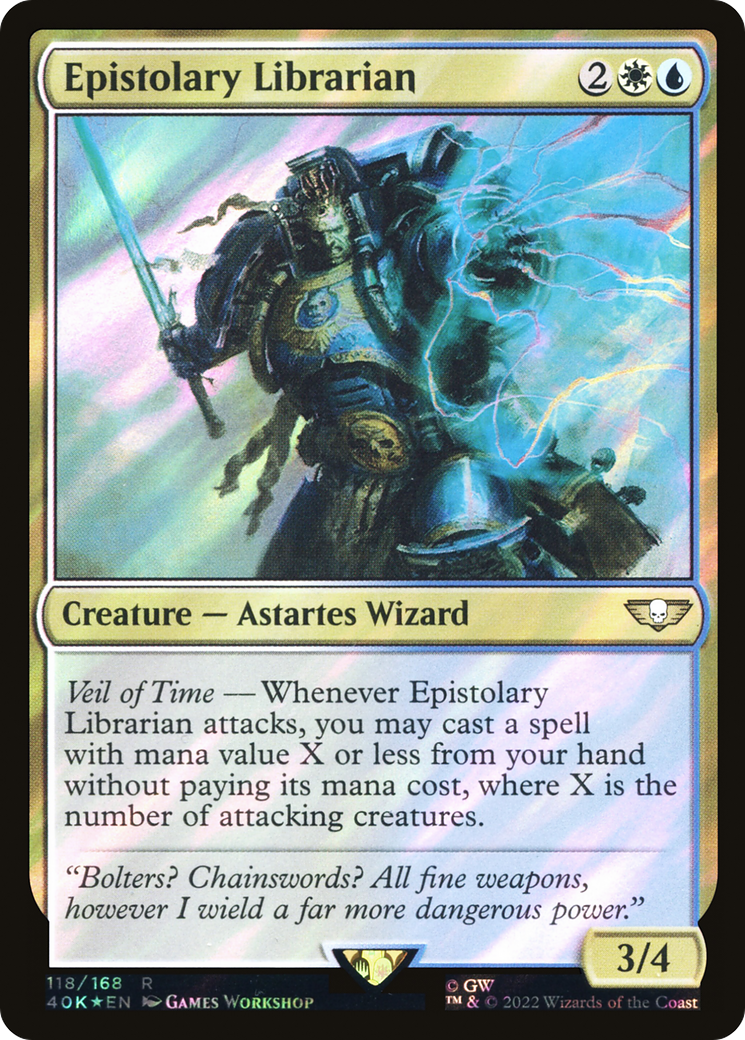 Epistolary Librarian (Surge Foil) (40K-118) - Warhammer 40,000 Commander Foil
