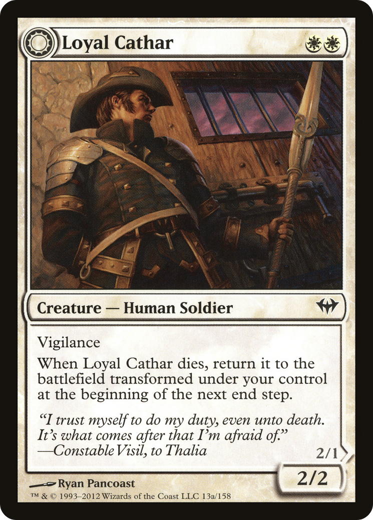 Loyal Cathar (DKA-013) - Dark Ascension: (Double Faced Transform) Foil
