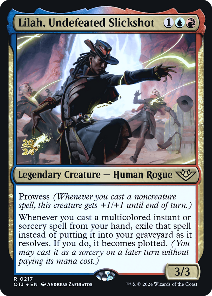 Lilah, Undefeated Slickshot (PRE-217) - Outlaws of Thunder Junction Promos Foil