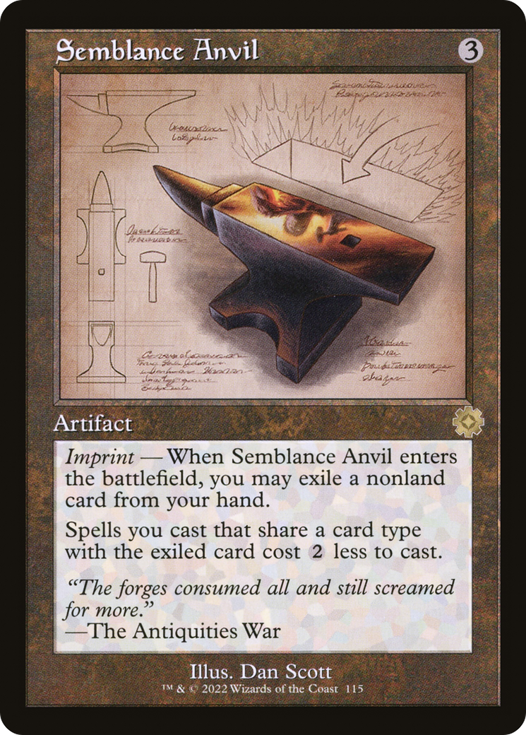 Semblance Anvil (Schematic) (BRR-115) - The Brothers' War Retro Artifacts Foil