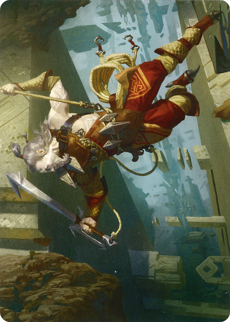 Cliffhaven Sell-Sword // Cliffhaven Sell-Sword (AZNR-038) - Zendikar Rising Art Series (Borderless)