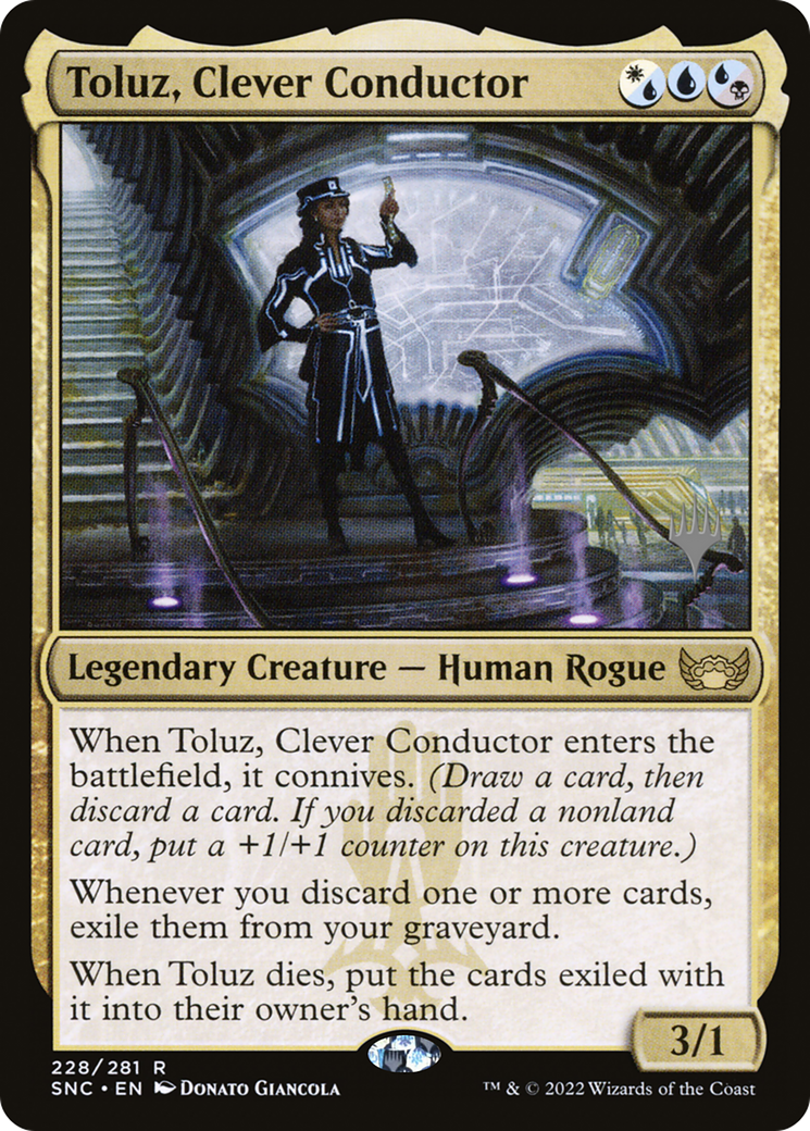 Toluz, Clever Conductor (PPSNC-228) - Streets of New Capenna Promos Foil
