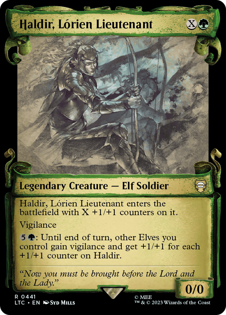Haldir, Lorien Lieutenant (Showcase Scrolls) (LTC-441) - Tales of Middle-earth Commander: (Showcase)