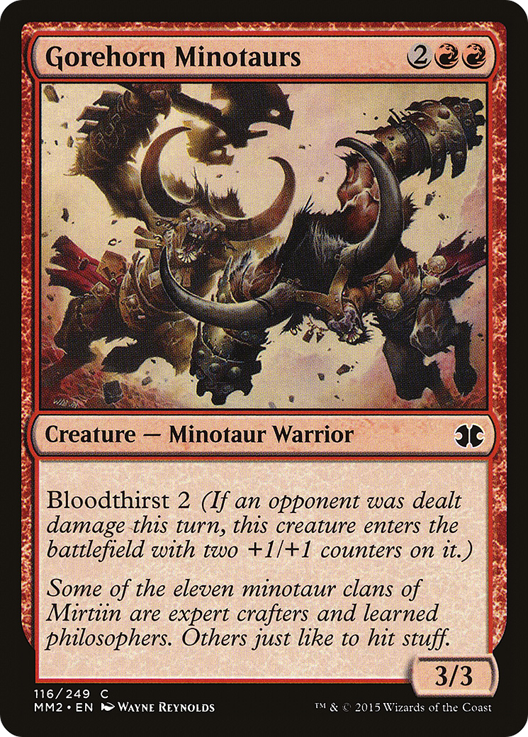 Gorehorn Minotaurs (MM2-116) - Modern Masters 2015 Foil